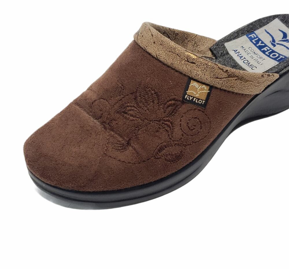 Fly Flot Anatomic Comfort Mules Brown Lightweight Italy 37